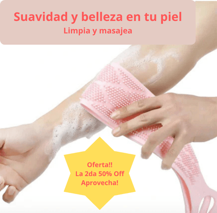 CEPILLO DE DUCHA EXFOLIANTE - MASAJEA Y LIMPIA TU PIEL
